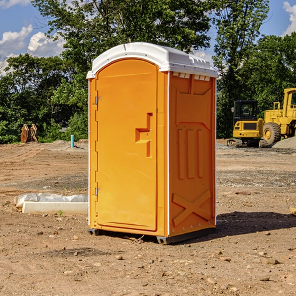 how often are the portable restrooms cleaned and serviced during a rental period in West Greene